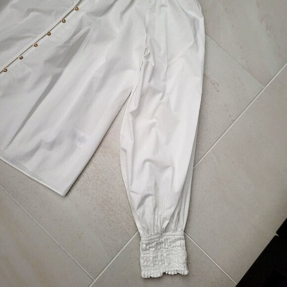 Joie 100% Cotton White Long Sleeve Button Down Shirt. Size M - Picture 4 of 9